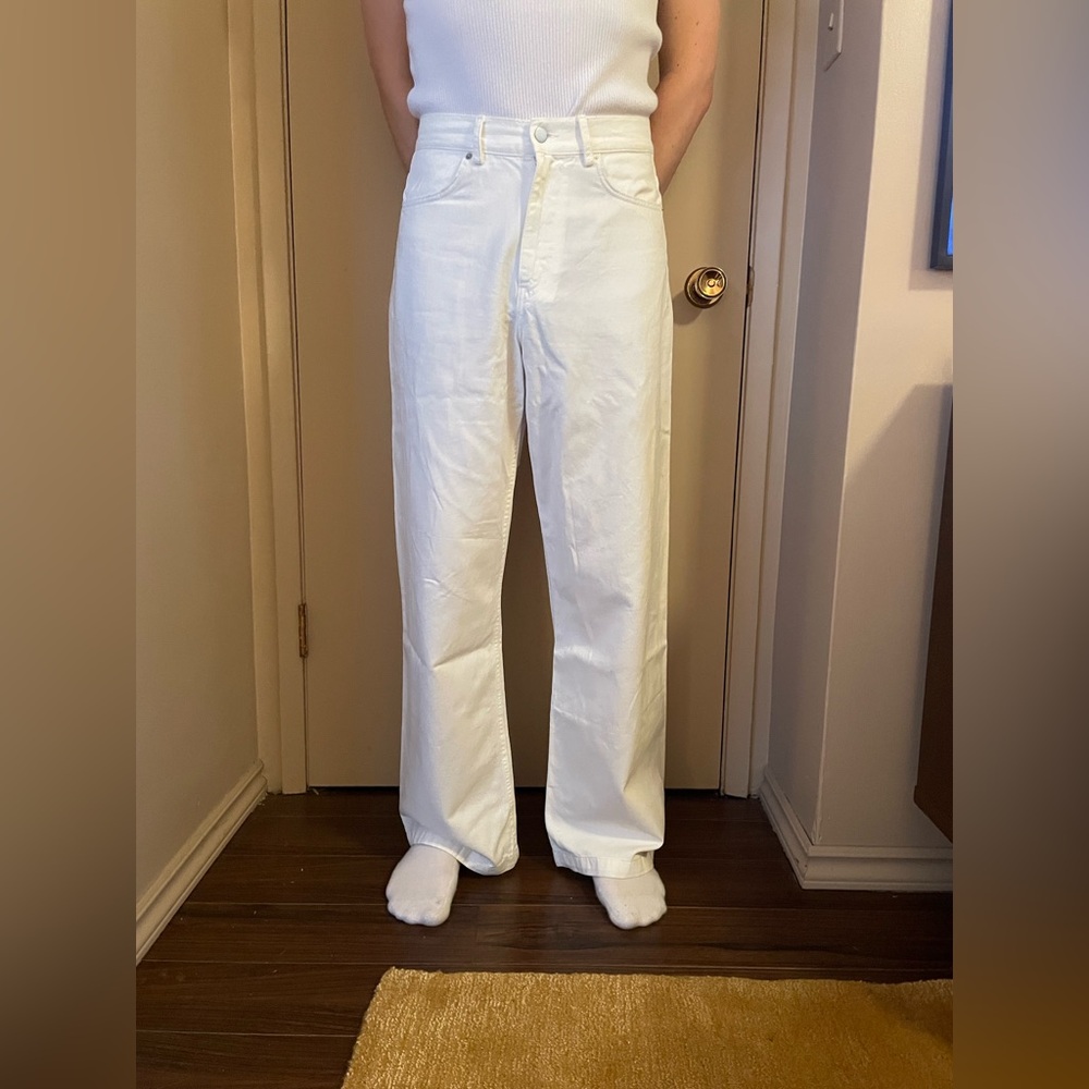 Zara Men’s White Wide-Leg Trousers